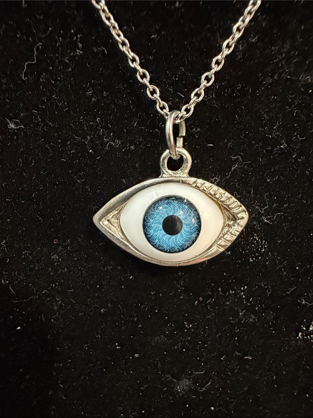 Blue Eye Pendant Necklace - Unbranded Silver Tone Women's Jewelry